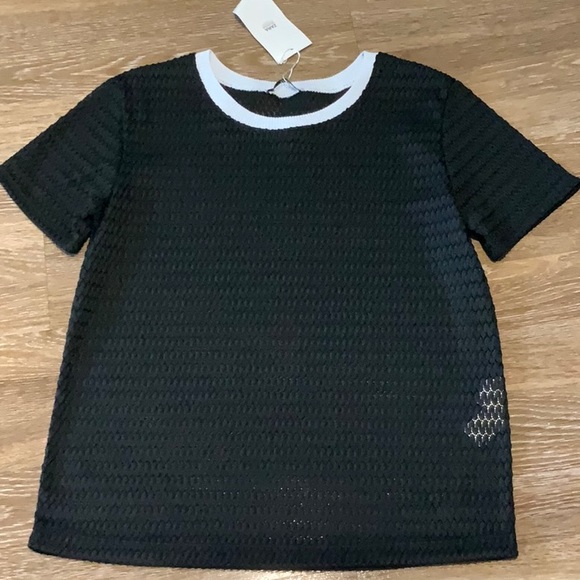 Black mesh Zara top